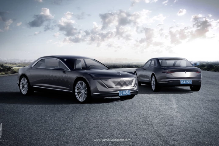 The exterior of the car is fairly traditional shape, the cabin is anything but