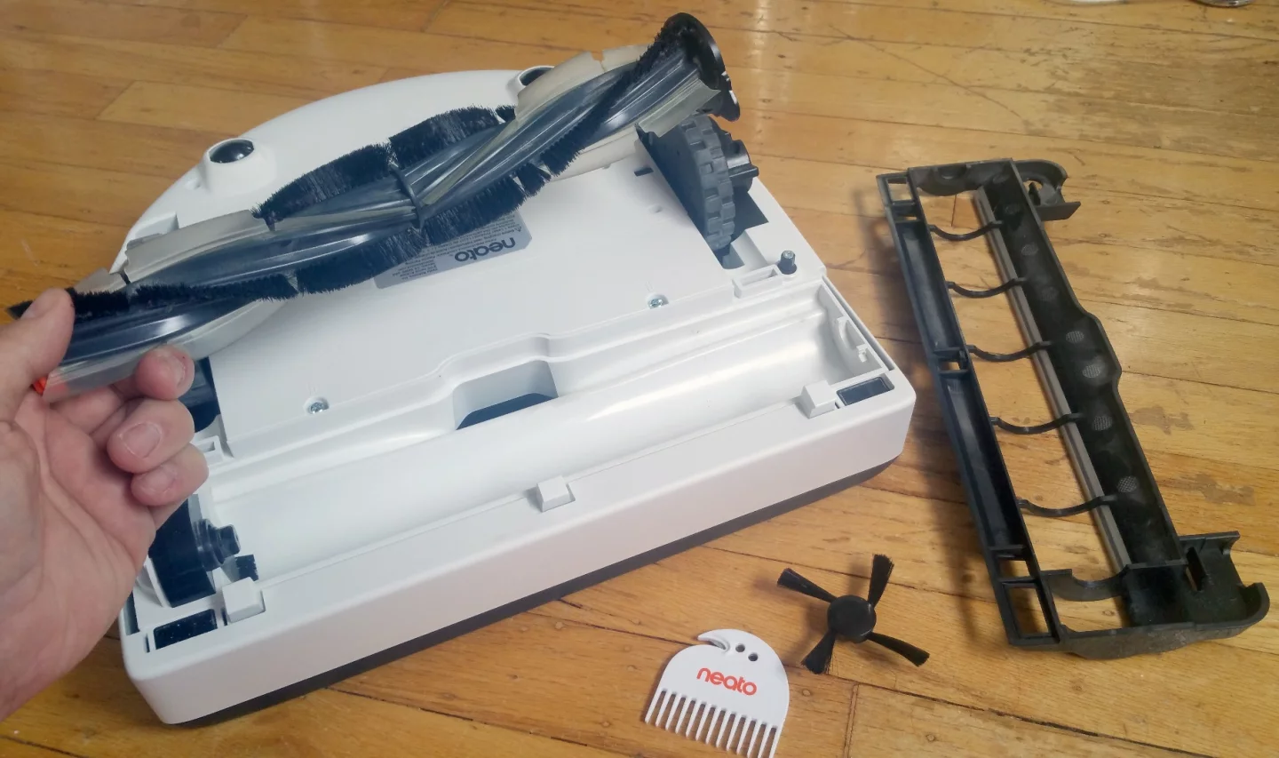 Cleaning is simple, since the Botvac D80 makes the brushes readily accessible