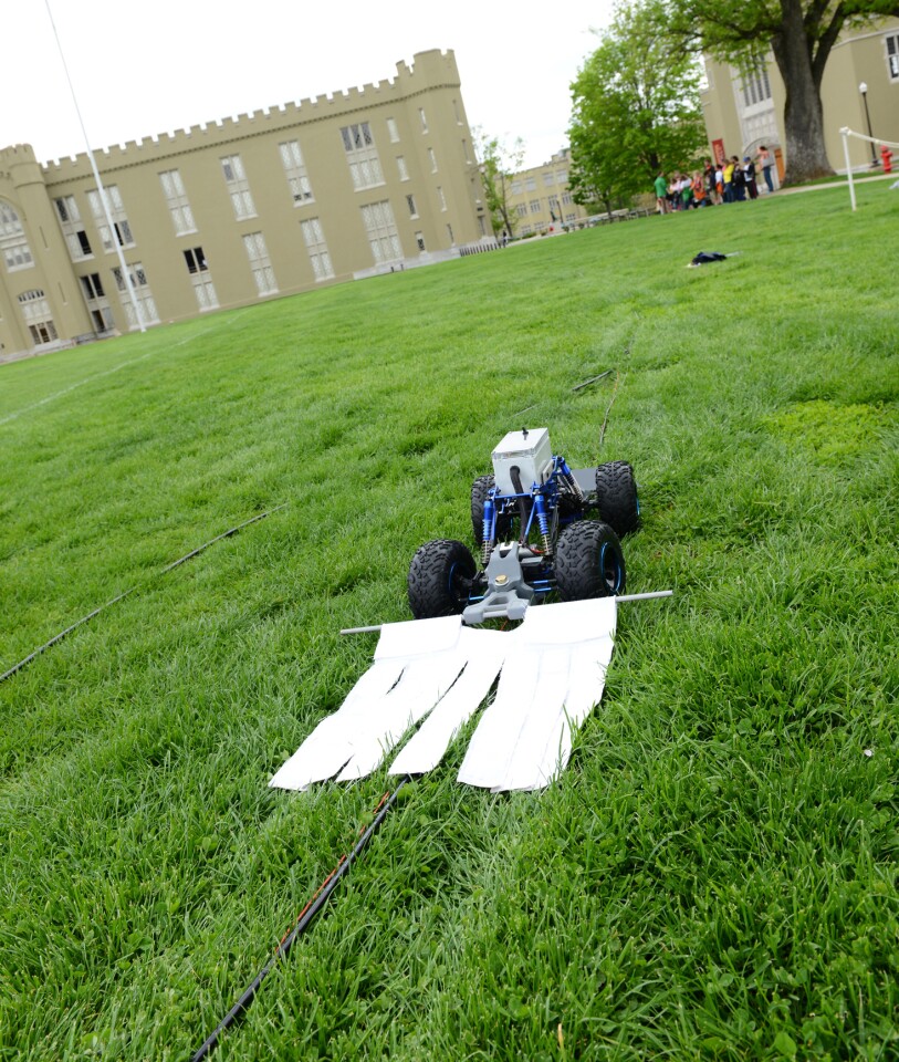 The rover follows a set of tubes on a specific area which help attract ticks with carbon-dioxide (Photo: VMI Photos by John Robertson IV)