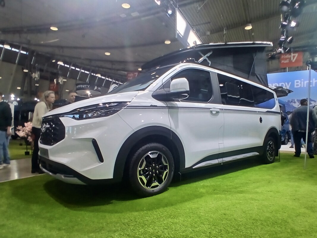 Ford Nugget camper toasts van life in vibrant color and black-&-white