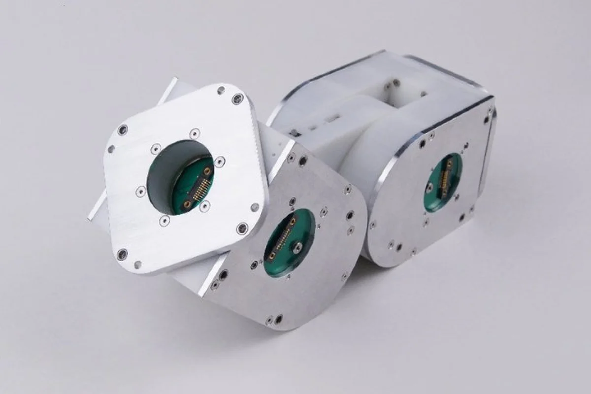 The iMobot is an articulated, wheeled robot that can be used on its own, or as a module in a larger robotic system (All photos courtesy Barobo, Inc.)