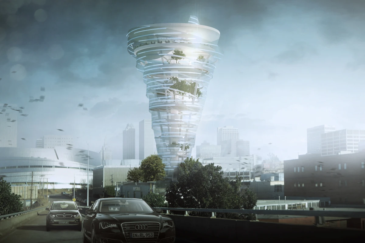 The Tulsa Tornado Tower (also known as the Oklahoma Weather Museum and Research Center) (Image: Kinslow, Keith & Todd)