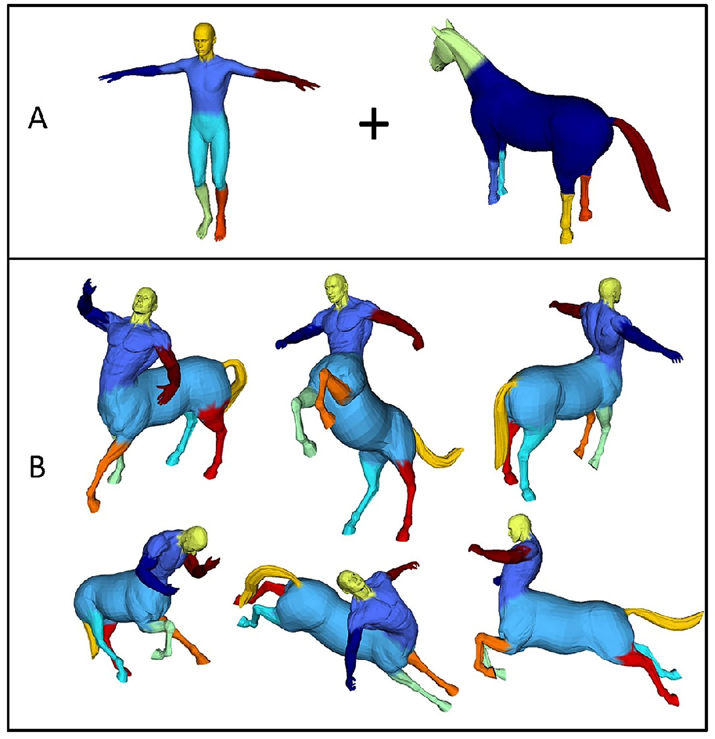 The Purdue object recognition methods were able to identify a model of a centaur (Image: Purdue University/Karthik Ramani and Yi Fang)