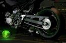 Kawasaki has released video of a prototype hybrid motorcycle accelerating through electric, hybrid and combustion modes on a dyno