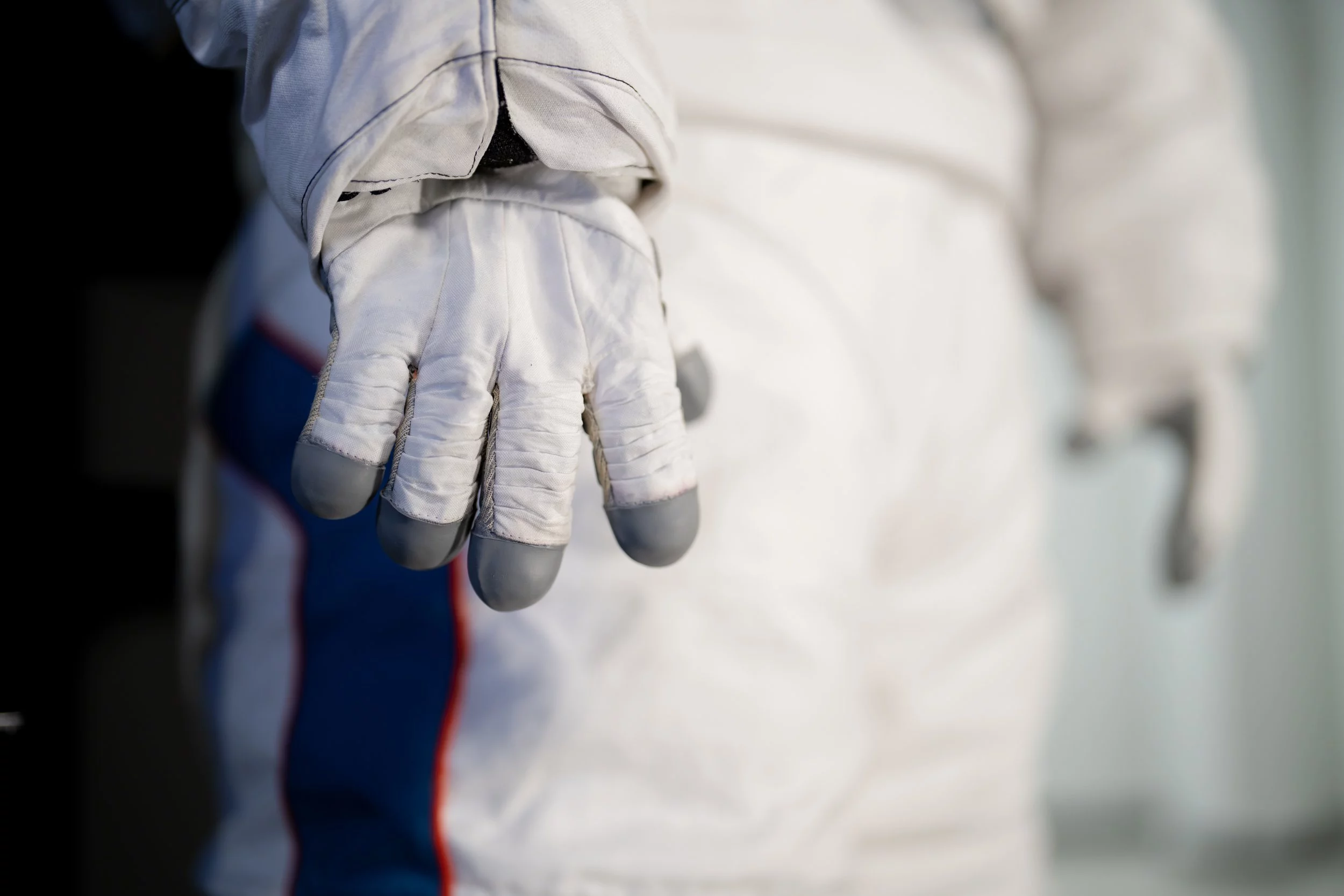 The current glove design of the Axiom prototype spacesuit