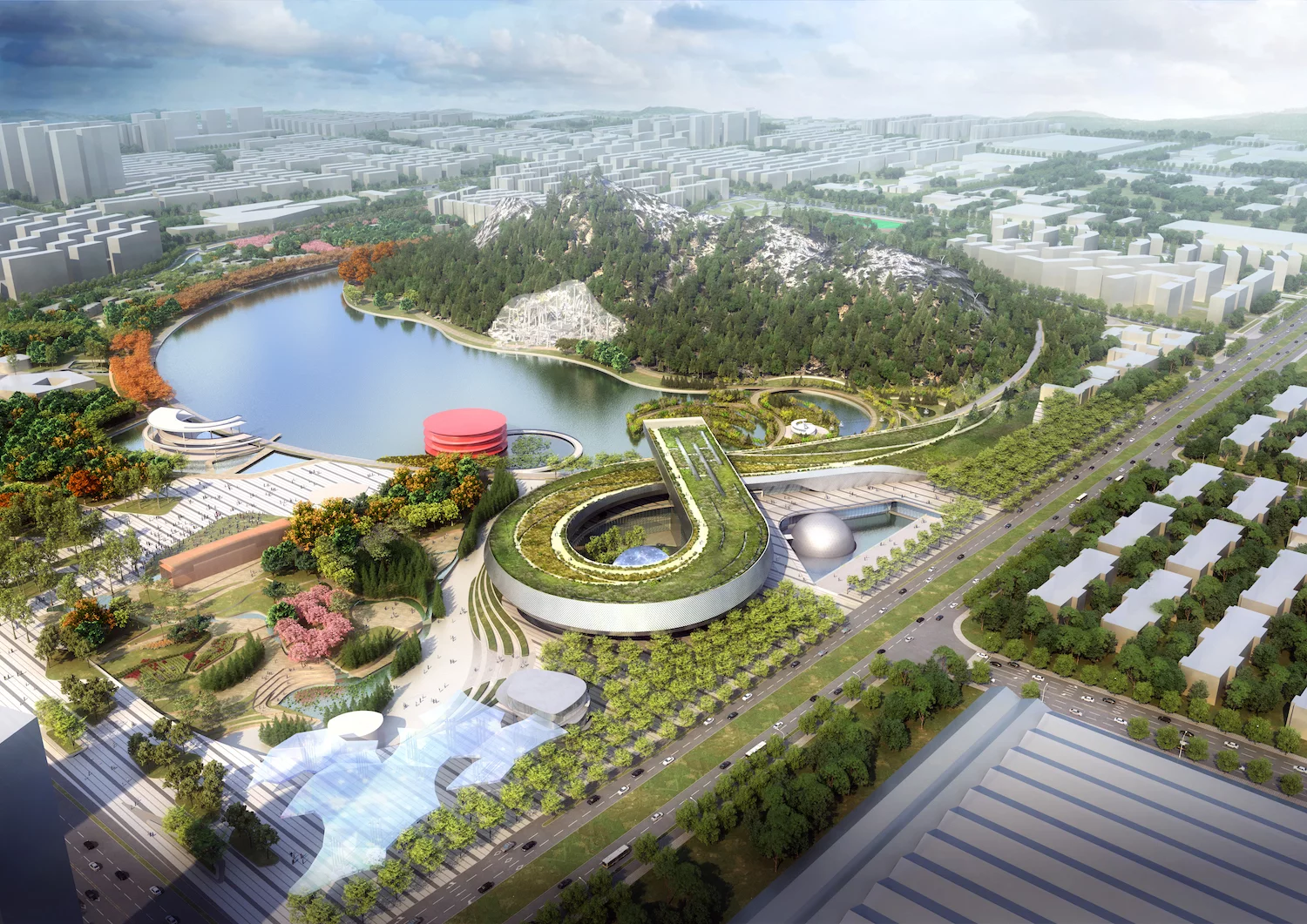 The Suzhou Science & Technology Museum will have a total floorspace of 600,000 sq ft (55,741 sq m)