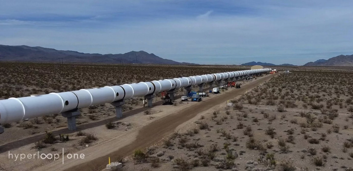 Hyperloop One's test track in Nevada, US