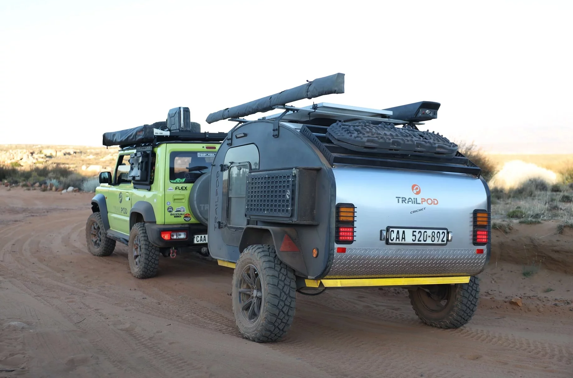 The Trailpod Cricket has a base weight between 1,014 and 1,146 lb, depending on width and brakes/no brakes