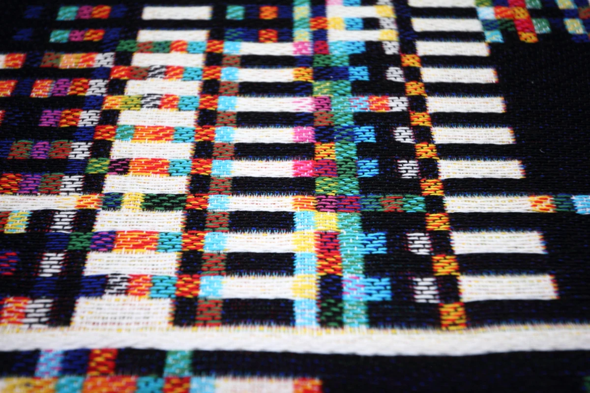 A series from Phillip Stearns called 'Fragmented Memory' in which he created textiles out of a memory dump from his CPU