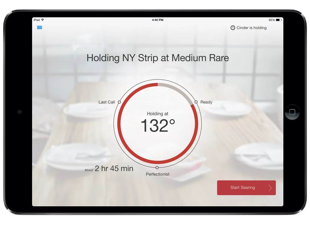 The Cinder Sensing Cooker app status