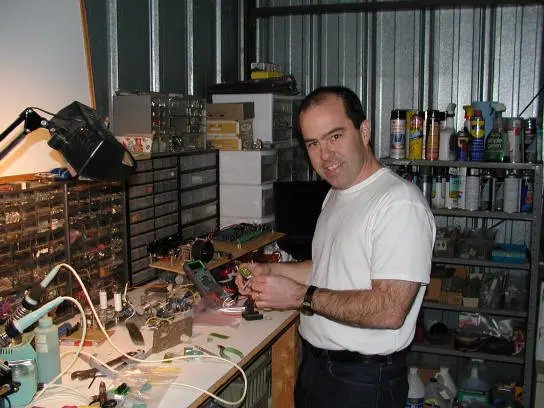 Working on the GoFlight module for the radios in 2003