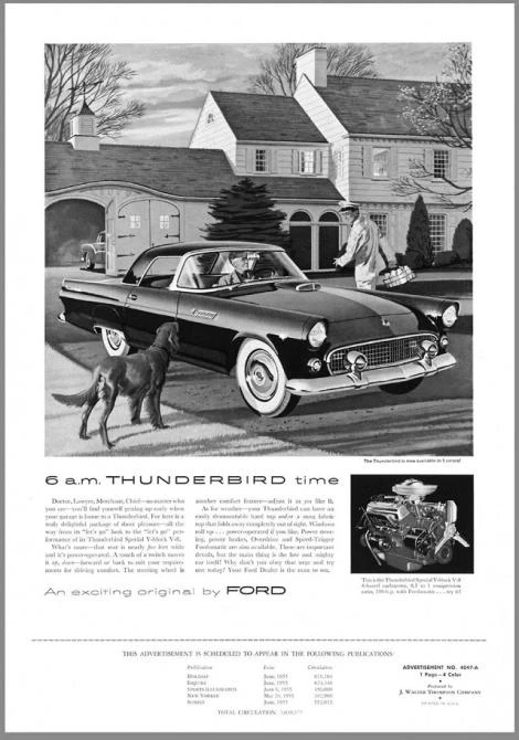 An early advert for the Thunderbird