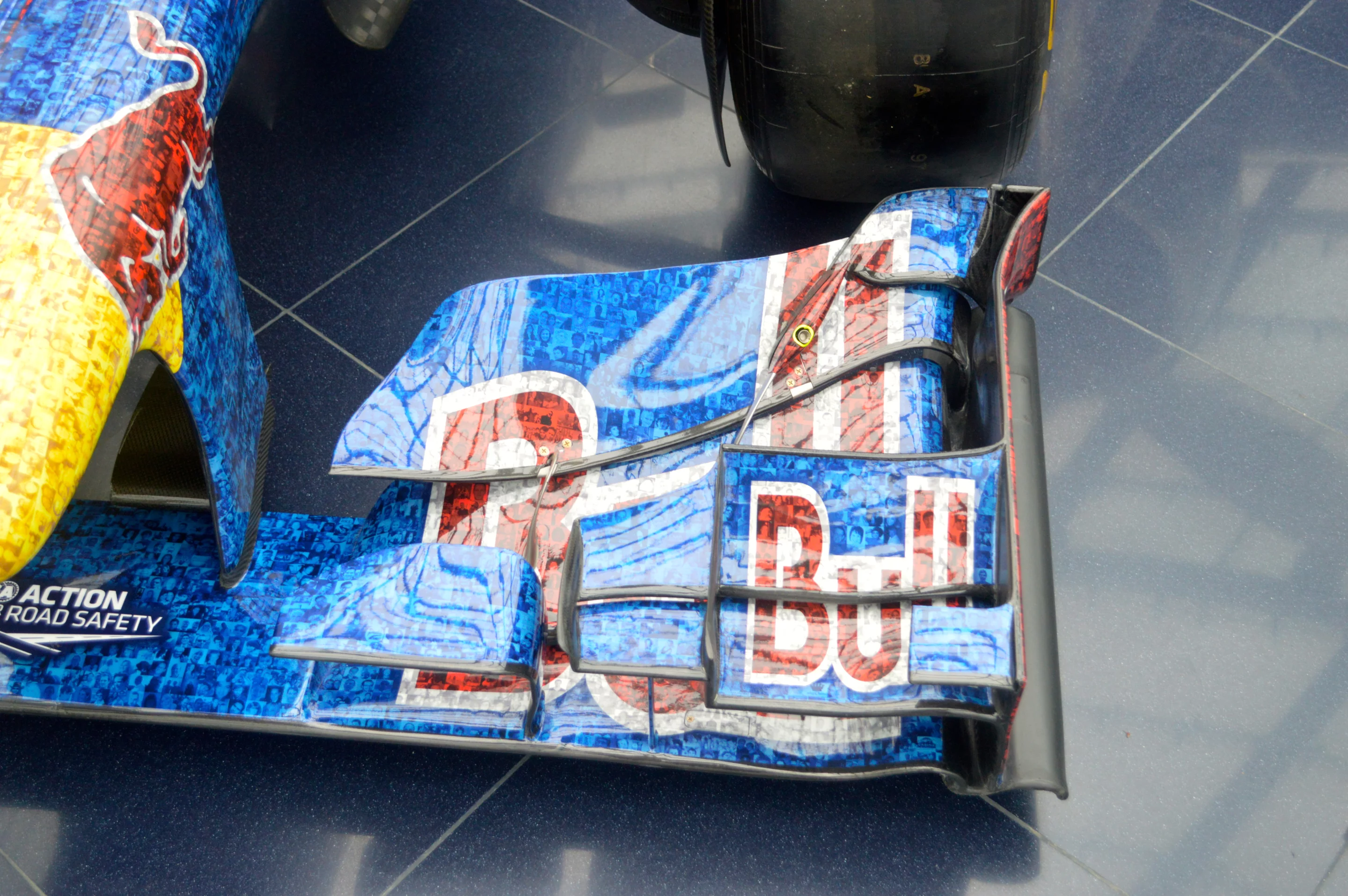 To raise money for charity, this particular RB8 was covered with fan photos (Photo: C.C. Weiss/Gizmag)