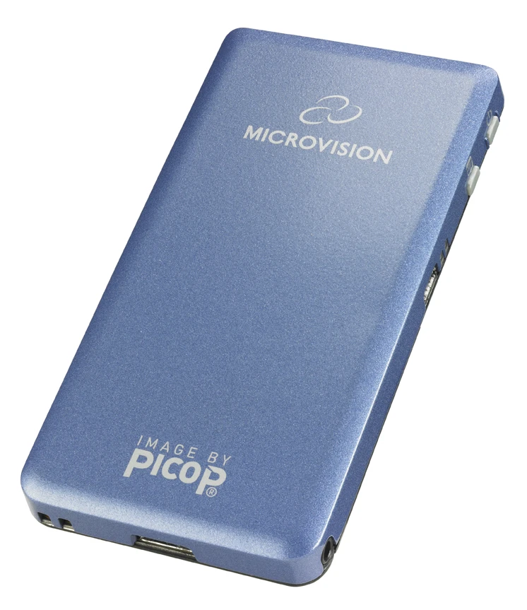 The Microvision SHOWWX laser pico projector enables widescreen quality display of images directly from a mobile device