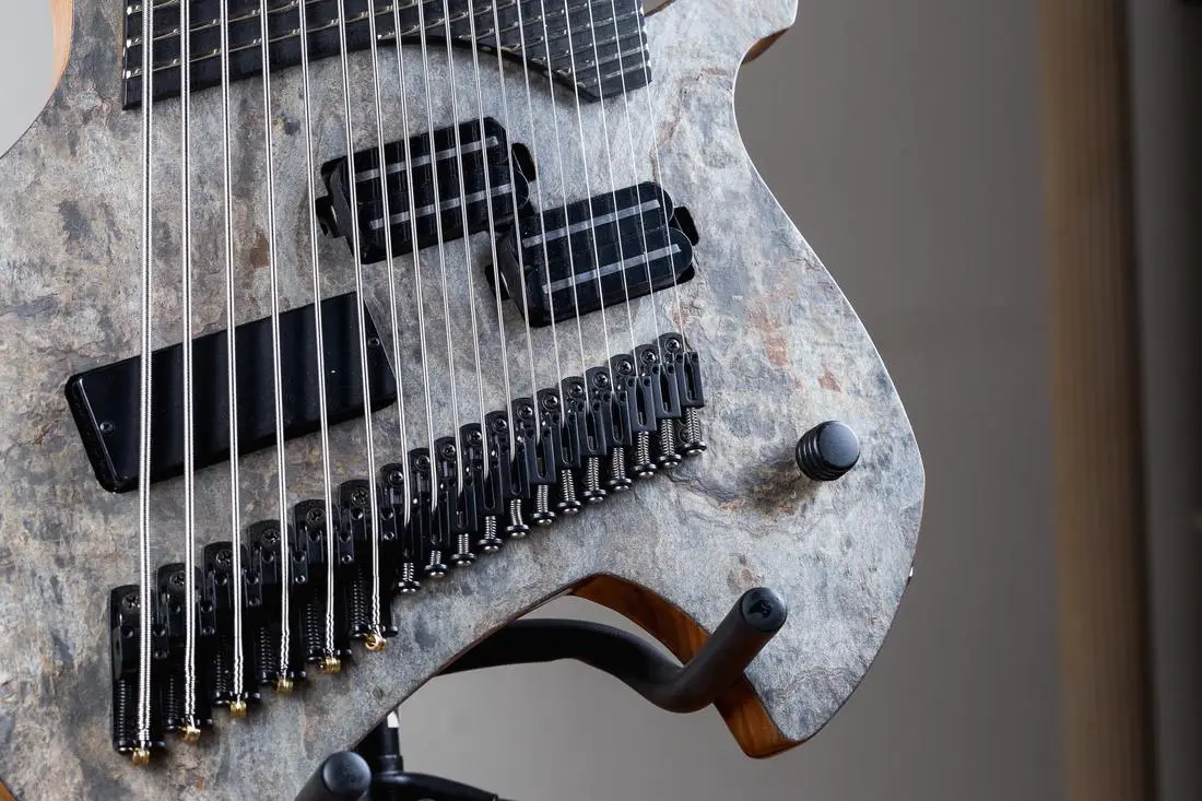 The Dject 2018: 18 strings, three pickups and a face of stone
