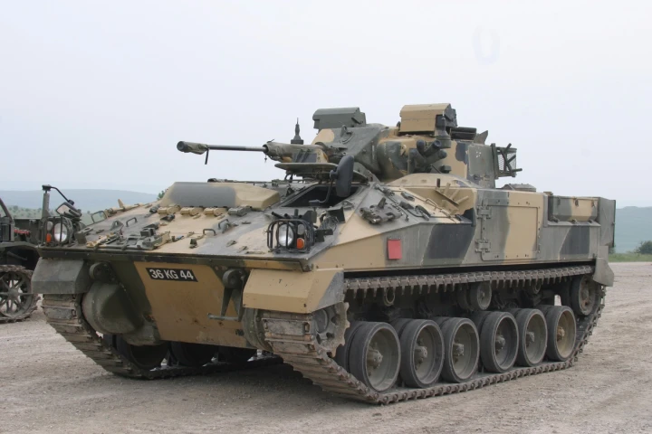 The new 40 mm Cased Telescoped Cannon System will be installed on British Army Ajax and Warrior (seen here) armored vehicles