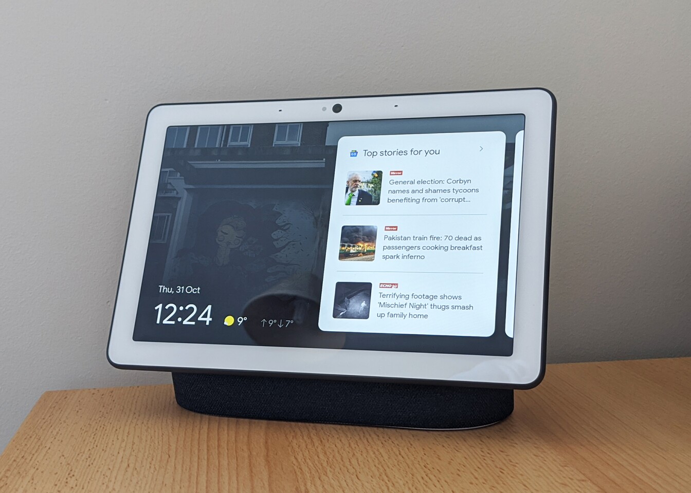 Most interaction is done with your voice, but features can be accessed through the touchscreen