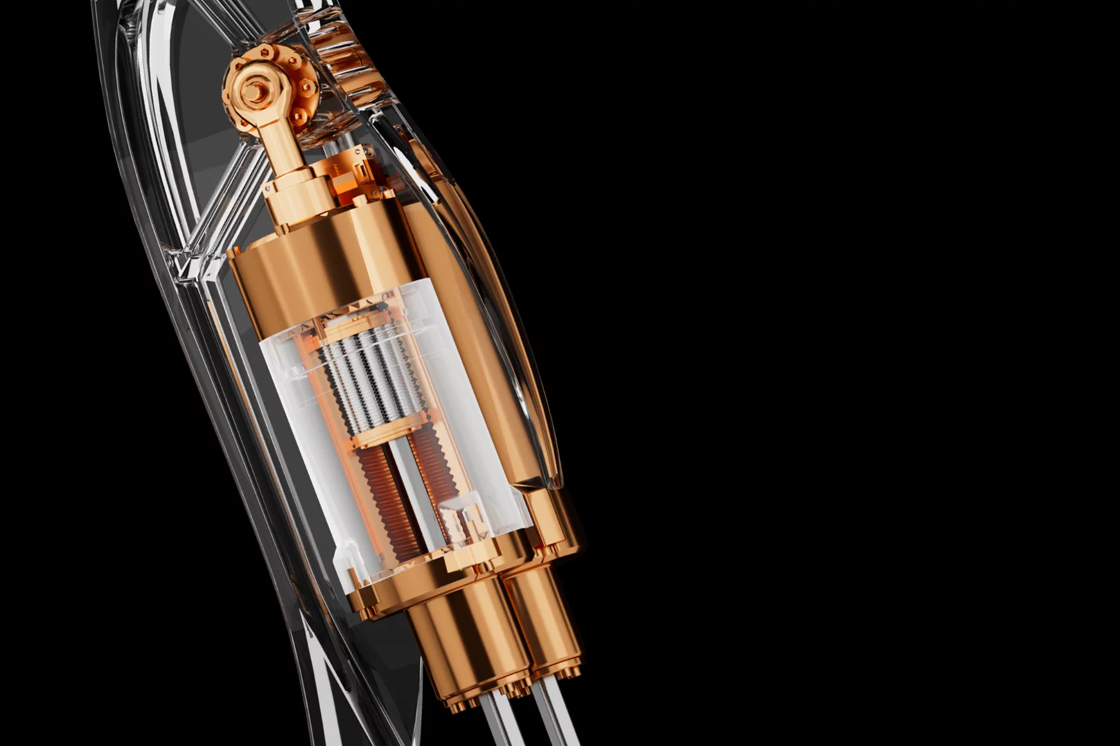 One of the Forerunner's leg-moving roller screw actuators