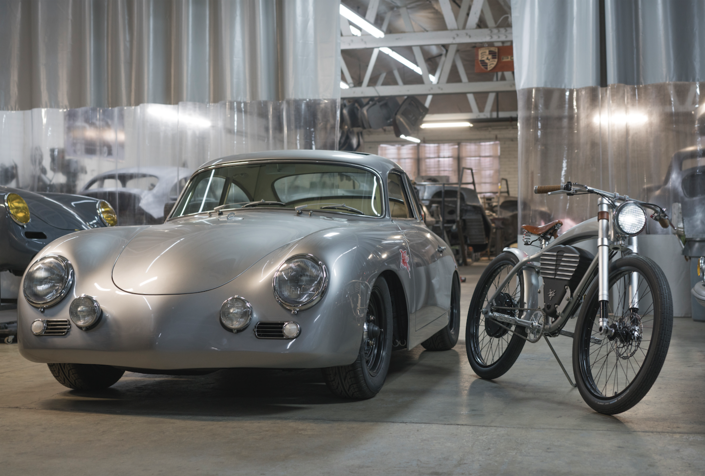 The 356 alongside the Outlaw e-bike it inspired
