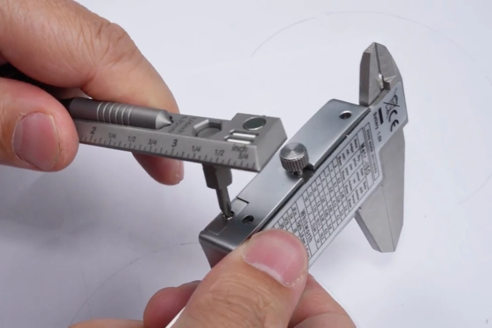 The Tiruler accepts quarter-inch hex wrench bits