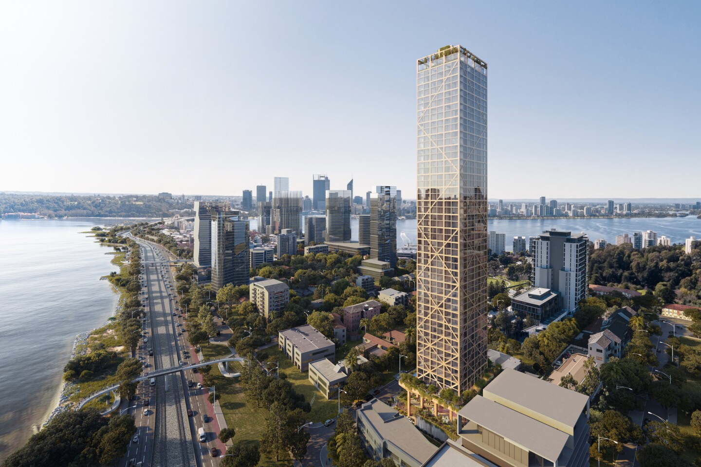 C6 will rise to an impressive height of 183 m (600 ft) in South Perth, Australia