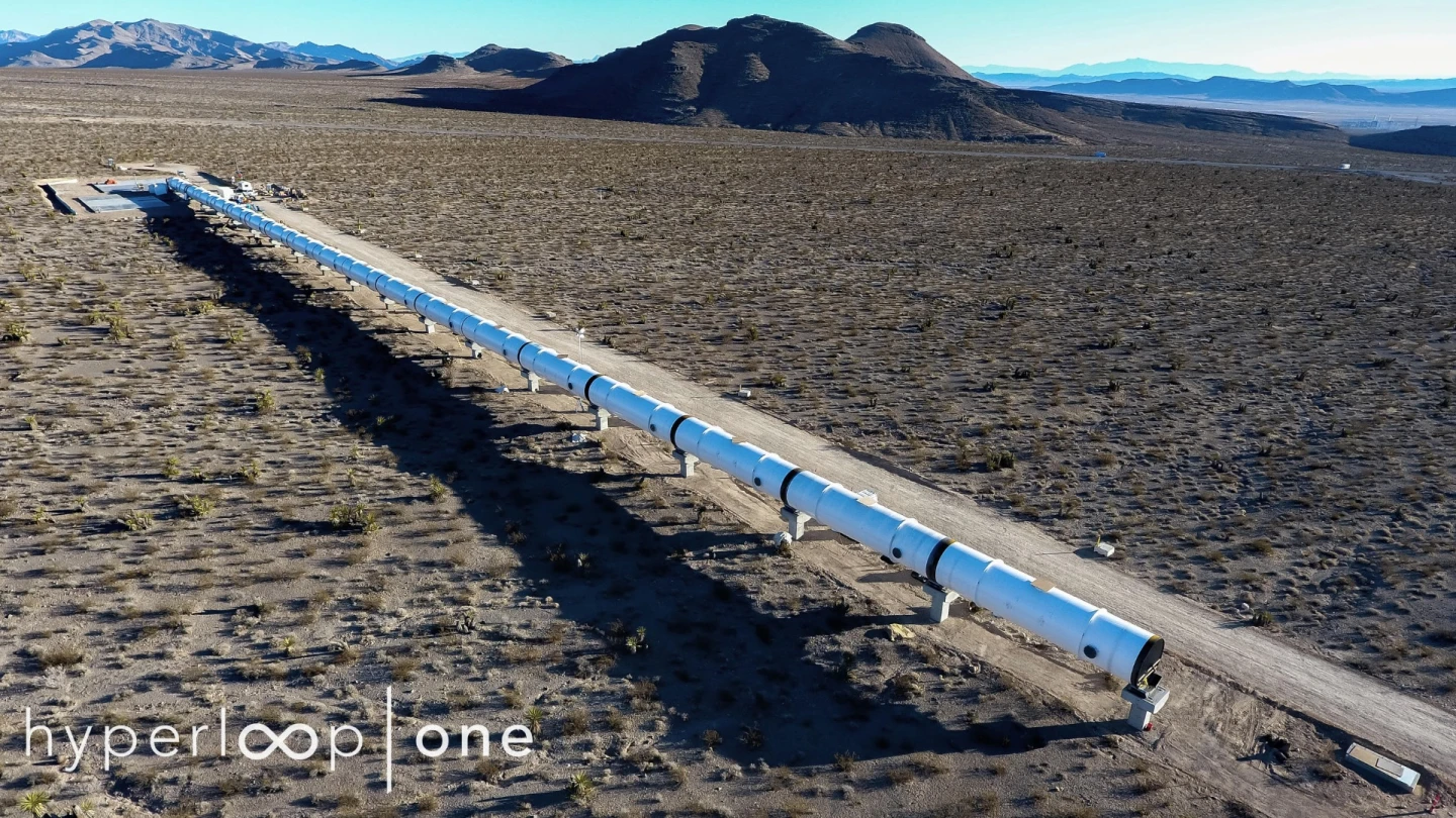 The Hyperloop One test-track is 500 meters in length