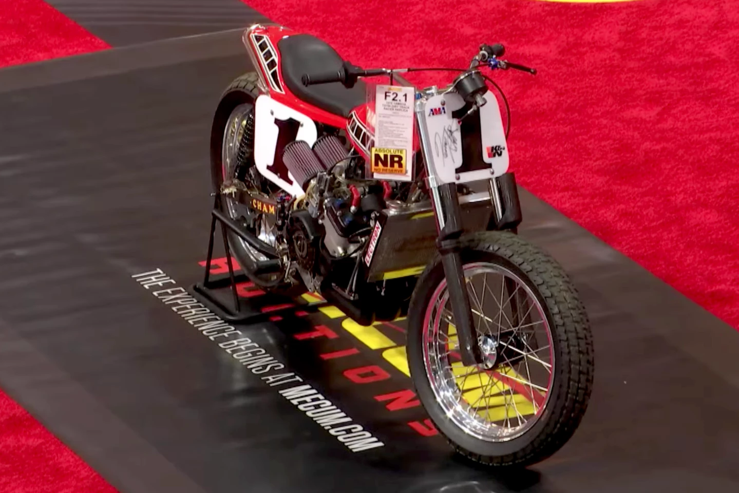 This 1975 Yamaha TZ750 Dirt Track Racer went to auction during Monterey Car Week with Mecum Auctions (Lot F2.1) on 13-August-2021 and sold for $44,000