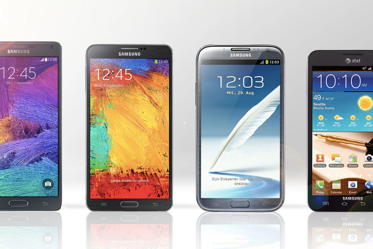 Gizmag compares the features and specs of the Galaxy Notes 1-4