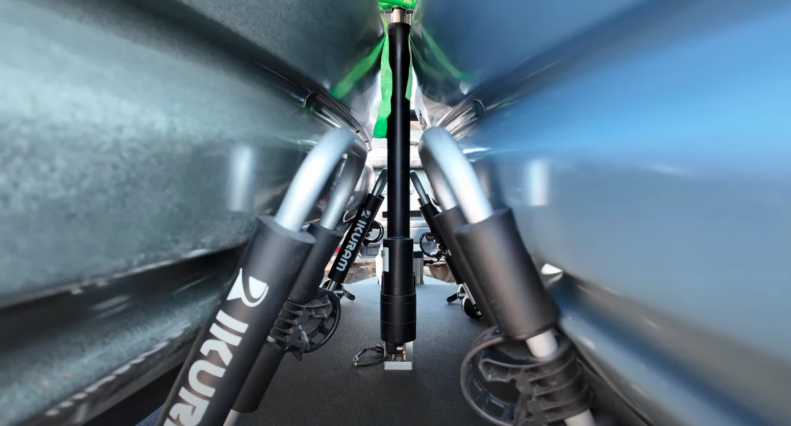 The optional electro-actuated lift raises the top of the GearLoft by up to 15 inches
