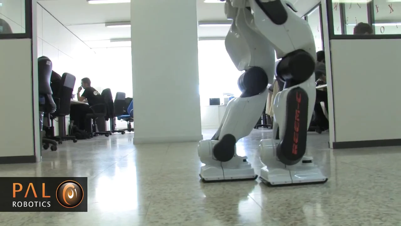 REEM-C's feet contain laser range finders which help it map and navigate inside buildings