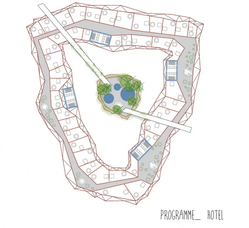 Architectural drawing of the City Sand Tower (Image: Manal Rachidi Oxo Architects and Nicolas Laisné Associes)