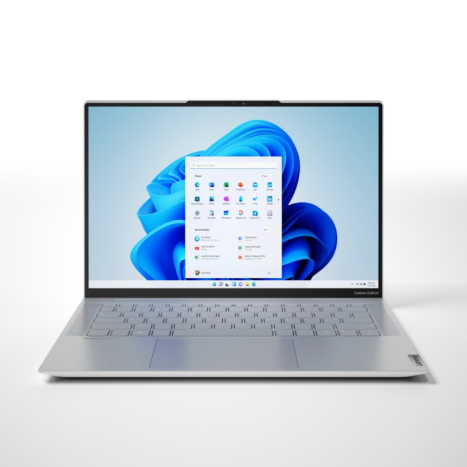 The Yoga Slim 7 Carbon is among the first laptops to run Microsoft's new operating system, Windows 11