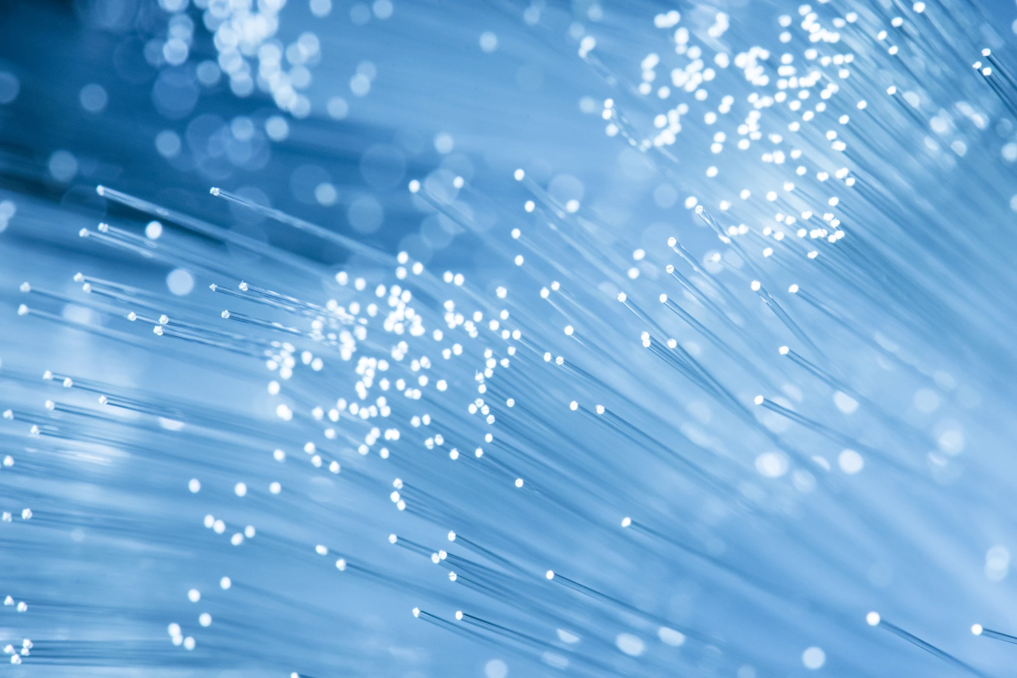 The process is reportedly one one-hundredth as expensive as conventional production methods (conventionally manufactured optical fibers are pictured here)