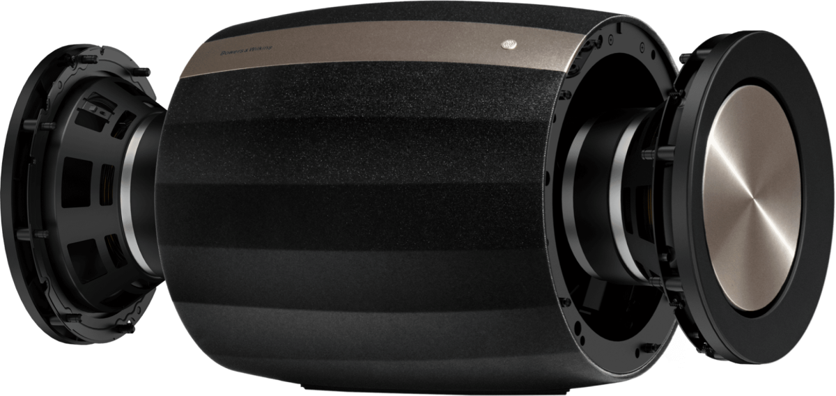 The Formation Bass has a 6.5 inch long throw bass driver at each end of the chassis powered by a 250 W amplifier