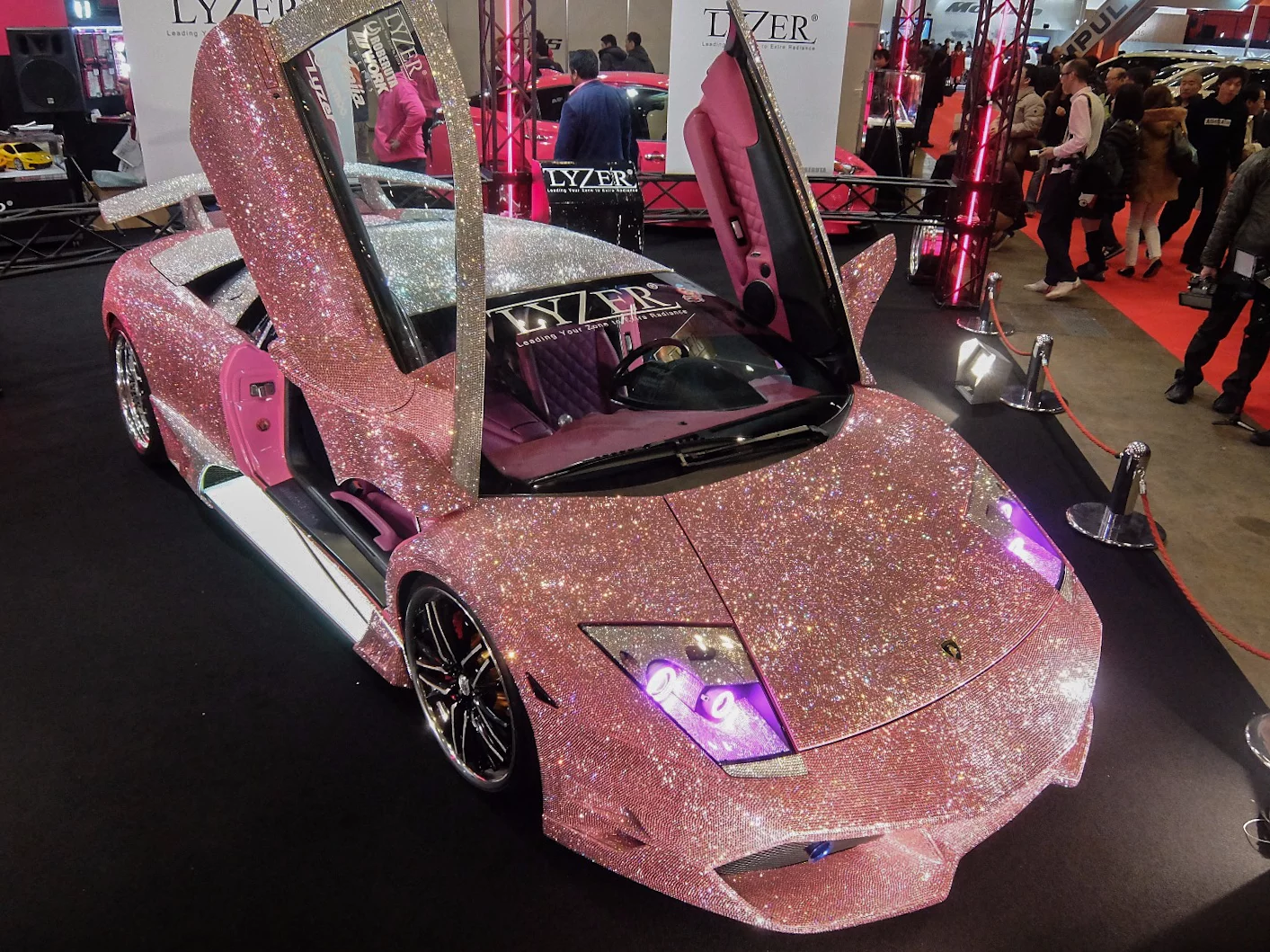 This Swarovski crystal-encrusted Lamborghini Murcielago is by Japanese Automotive lights specialist LYZER