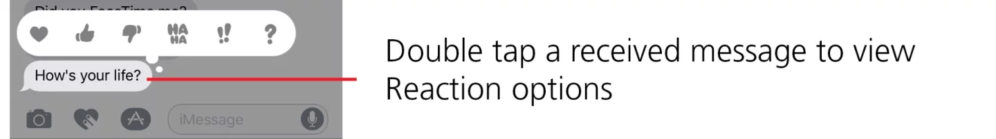 Sending a reaction lets you respond without typing