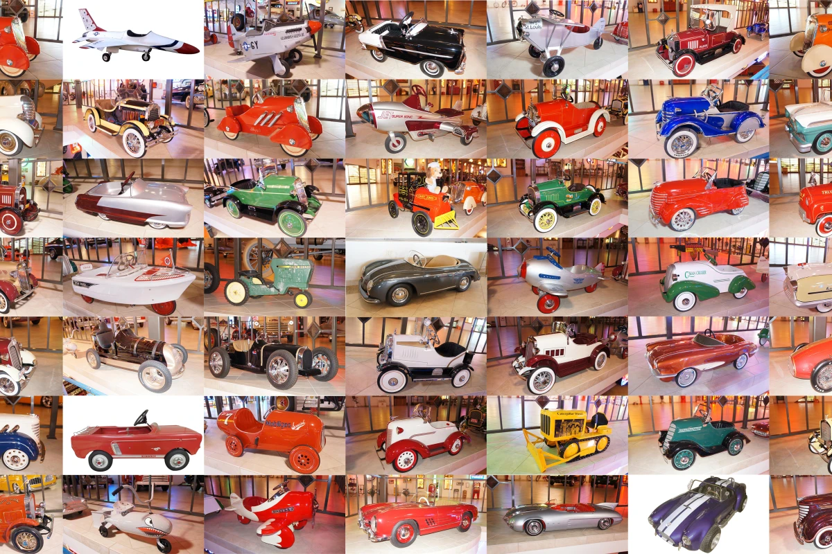 The Pratte Collection auctioned last week, is best known for containing Carroll Shelby’s 800 hp Super Snake Cobra, the 1954 Pontiac Bonneville Concept car and the GM Futurliner, but it also contained one of the largest collection of childrens' cars ever assembled. More than 70 went to auction and they'll make you drool.