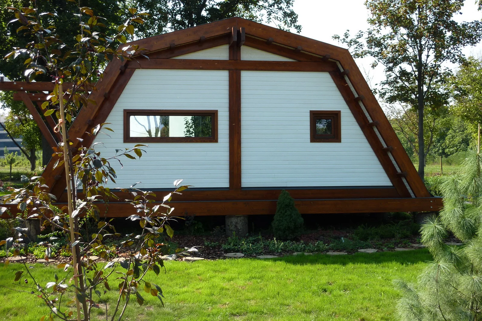 A ten-year warranty is offered with the home