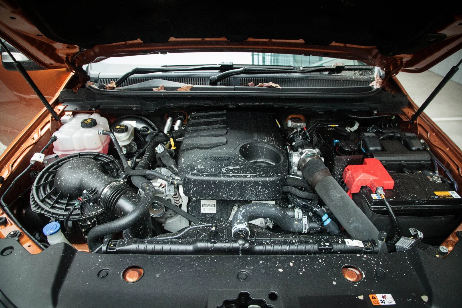 The five cylinder engine in the Wildtrak can be hooked up to a six-speed manual or automatic gearbox