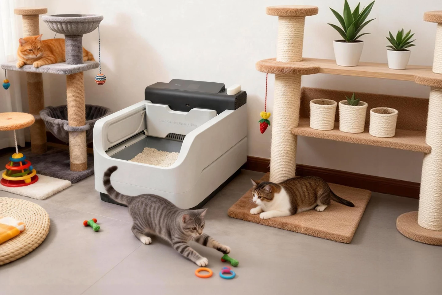 The Petalas smart self-flushing litter box is presently on Kickstarter