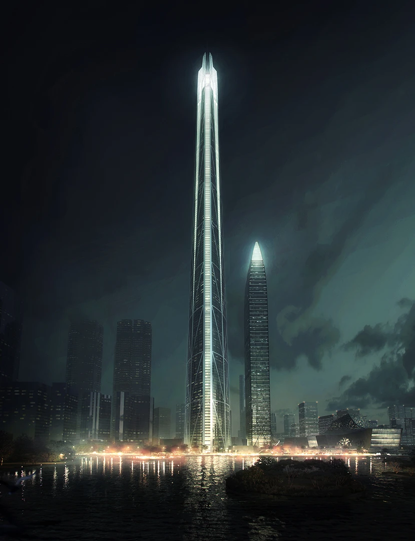 The project is one of a cluster of tall skyscrapers planned for Shenzhen’s Caiwuwei financial and commercial area