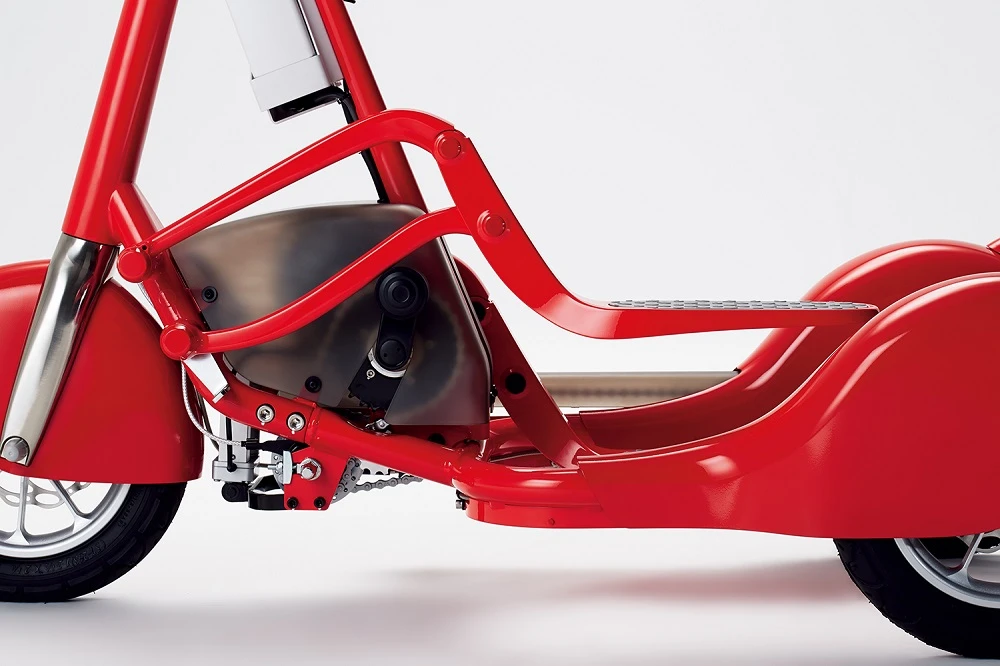 The Walking Bicycle features an electric motor capable of assisting your efforts both uphill and on flat roads