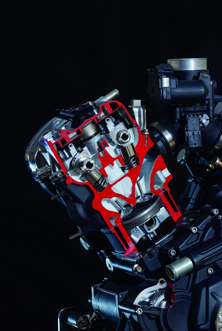 The smaller capacity engine of the Indian Scout Sixty puts out 78 hp and 65 lb-ft of torque