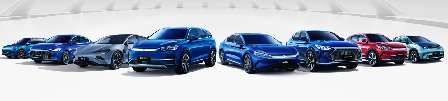 BYD sells a wide range of EVs in more than 70 countries, including a pickup truck not featured in this lineup