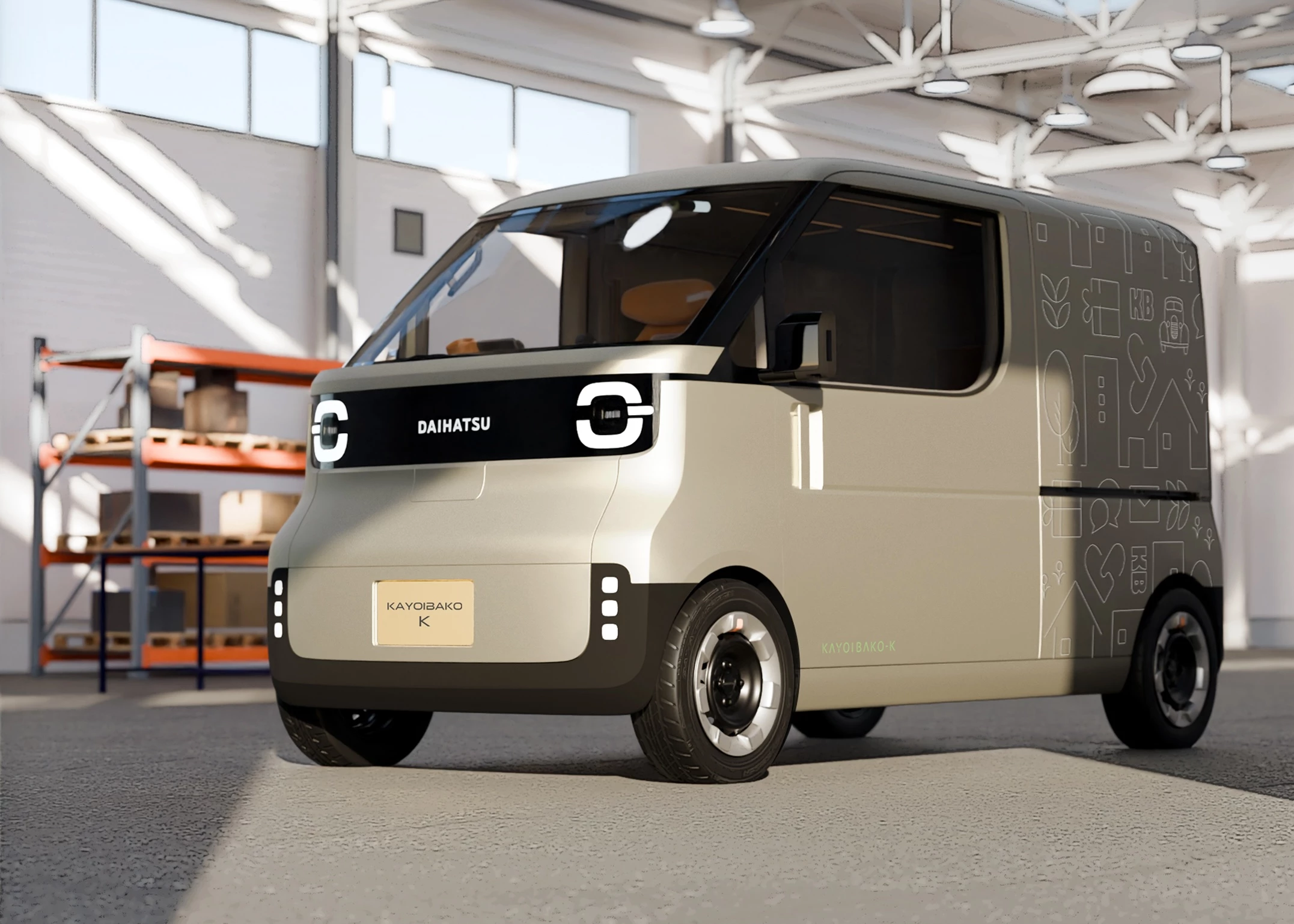 A proper kei car, the Daihatsu Kayoibako-K is the smallest in the greater Toyota lineup of Kayoibako-style vans