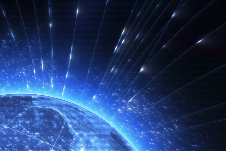 An artist's impression of the polar wind, which is produced by the newly discovered ambipolar electric field