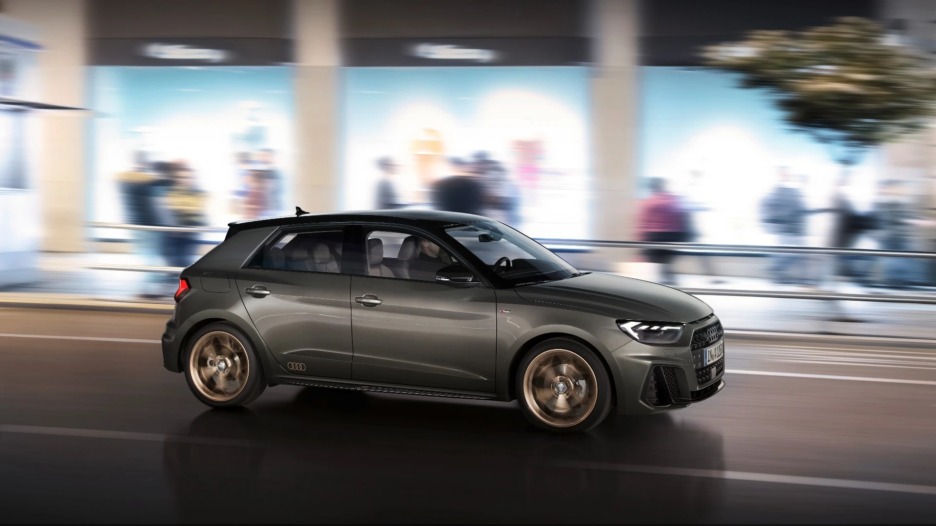 Four engine options will be offered in the Audi A1 Sportback, starting initially with a 1.0-liter three-cylinder and a 1.5-liter or 2.0-liter four-cylinder