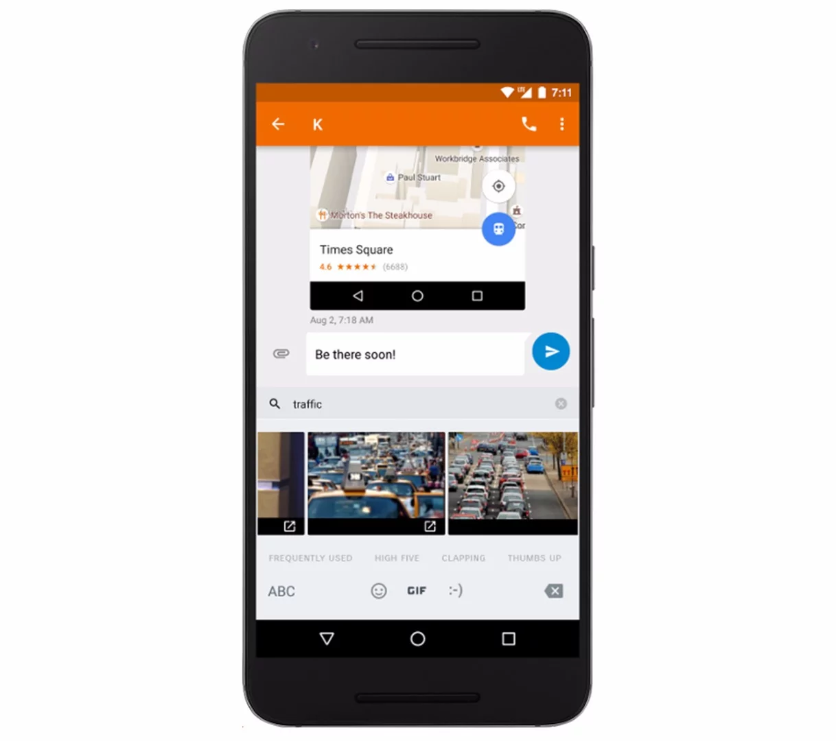 GIF keyboards in Google Messenger, Allo and Hangouts