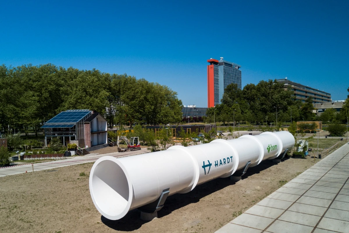 The test facility is the first in a series that the company plans to connect into the first Hyperloop route