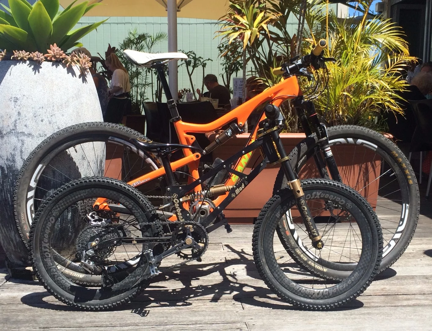 The Mad 6, as compared to an adult-sized mountain bike